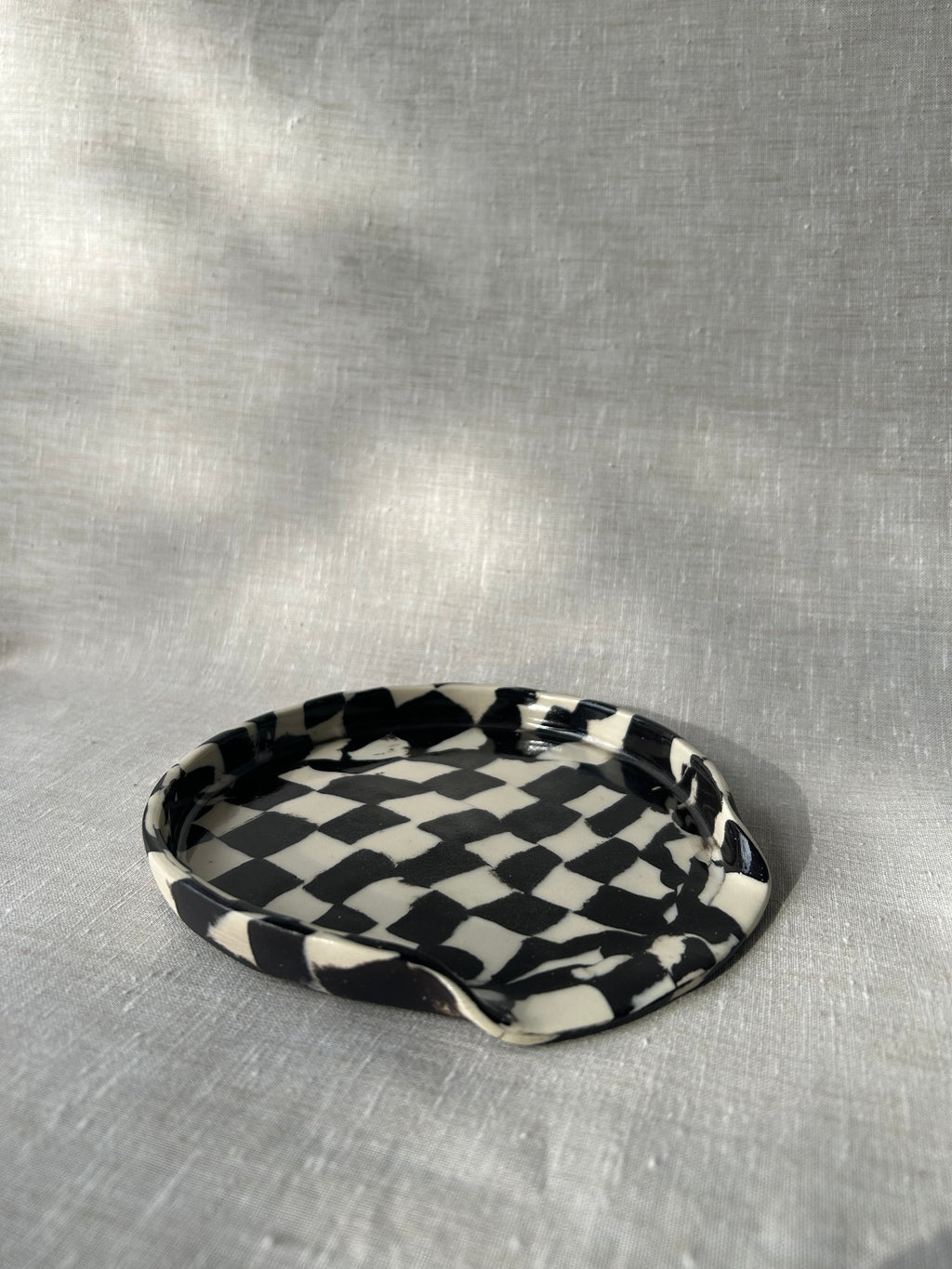 Checkered Nerikomi Spoon Rest - Lrg