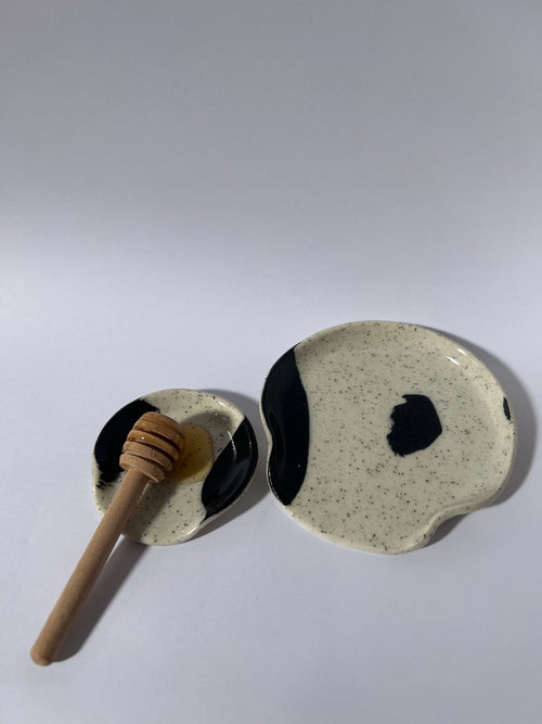 Big Spoon, little spoon set - Cow Print (Black)