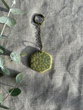 Handmade Key Ring - Honeycomb