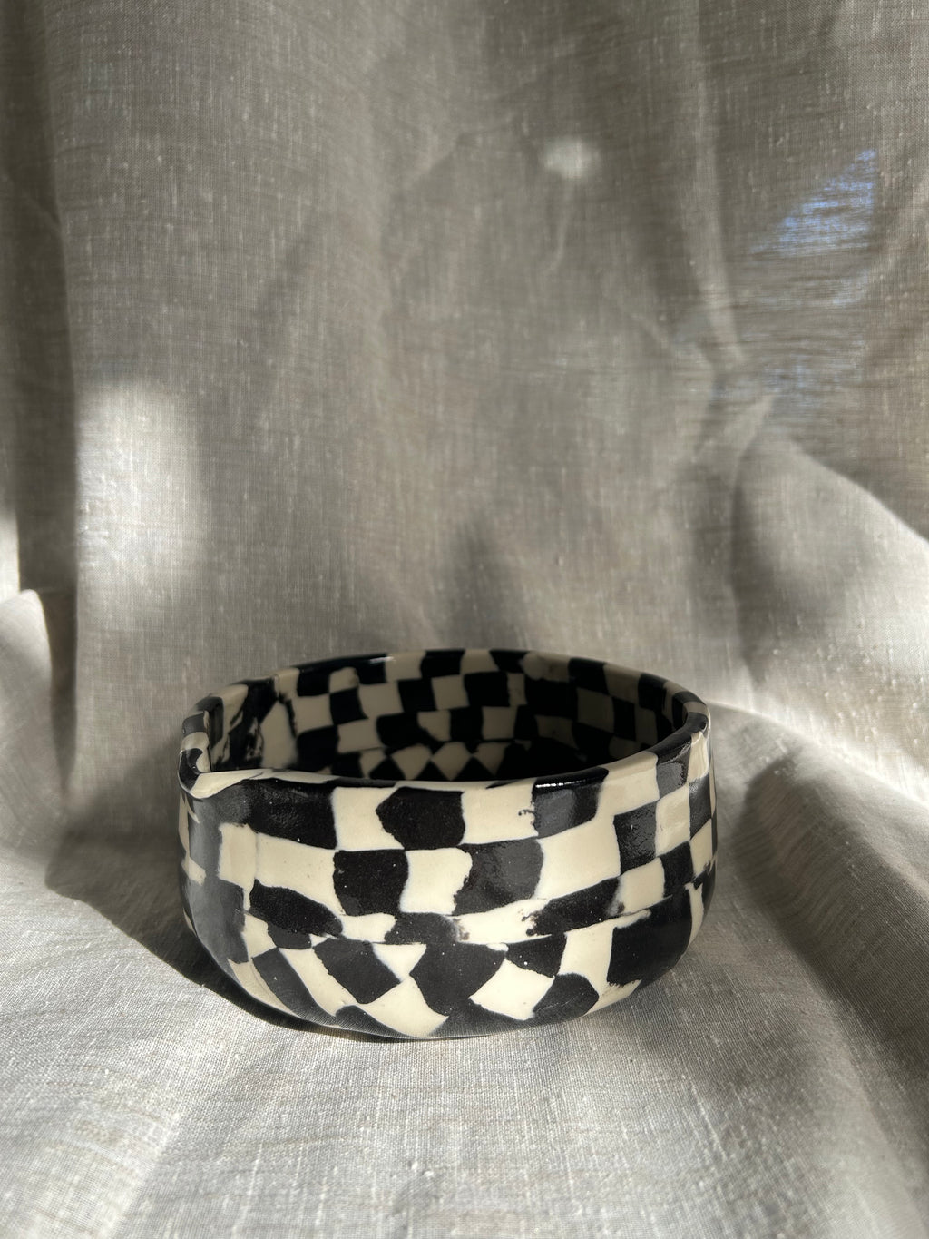 Checkered Matcha Bowl