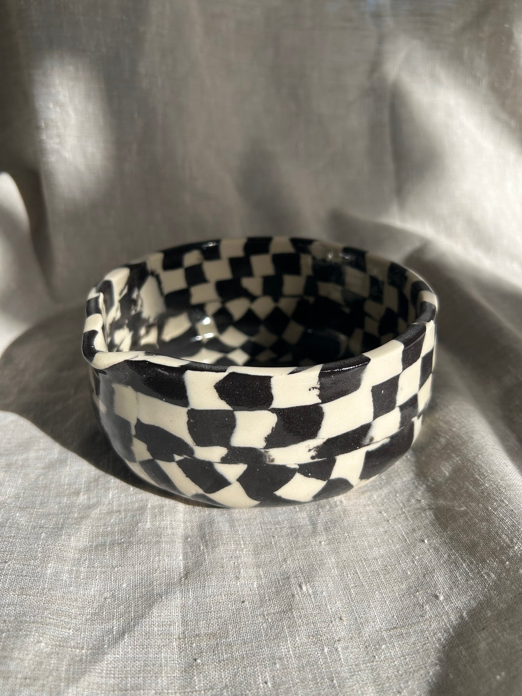 Checkered Matcha Bowl