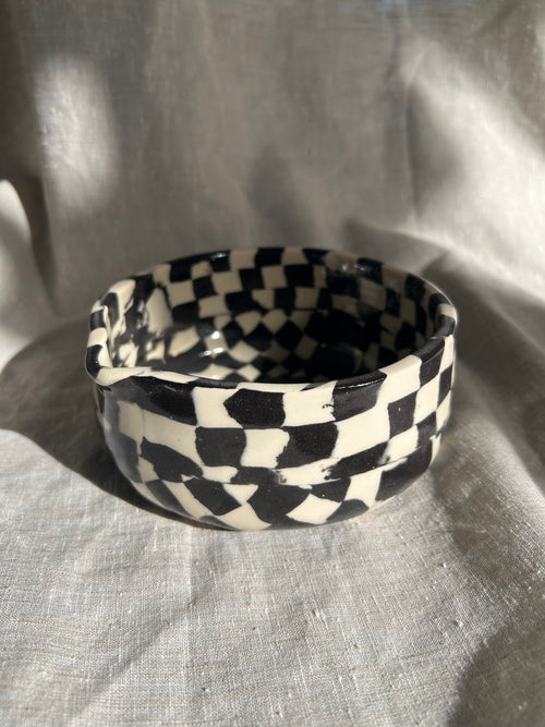 Checkered Matcha Bowl