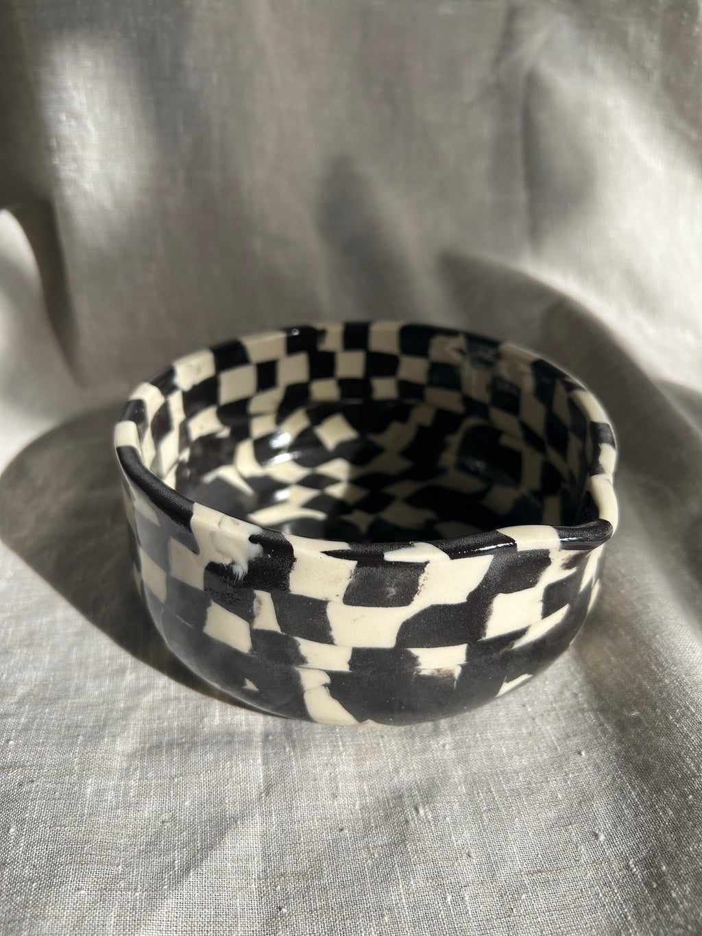 Checkered Matcha Bowl
