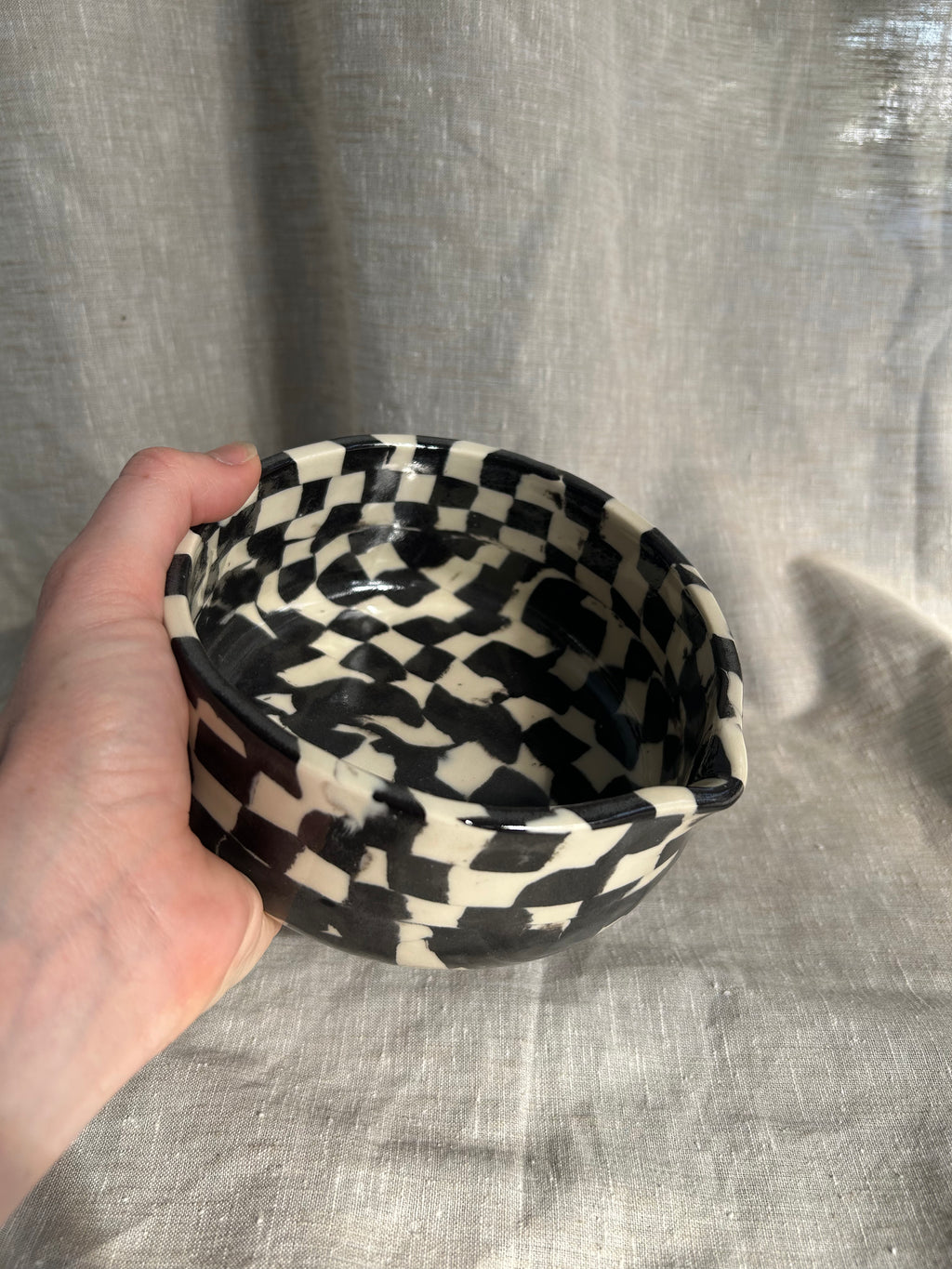 Checkered Matcha Bowl