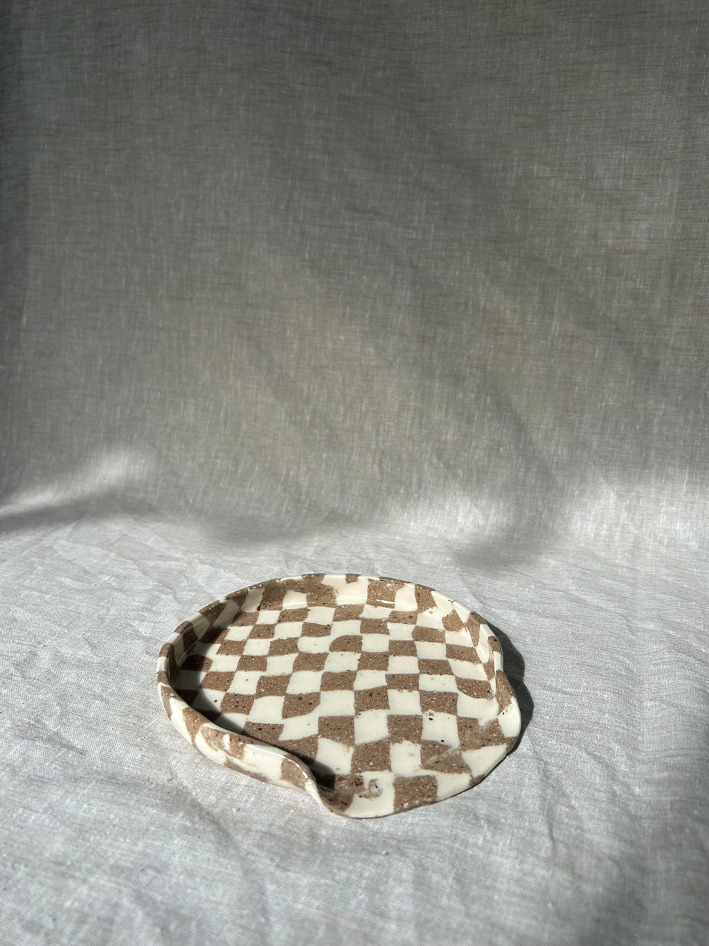 Checkered Nerikomi Spoon Rest - Lrg