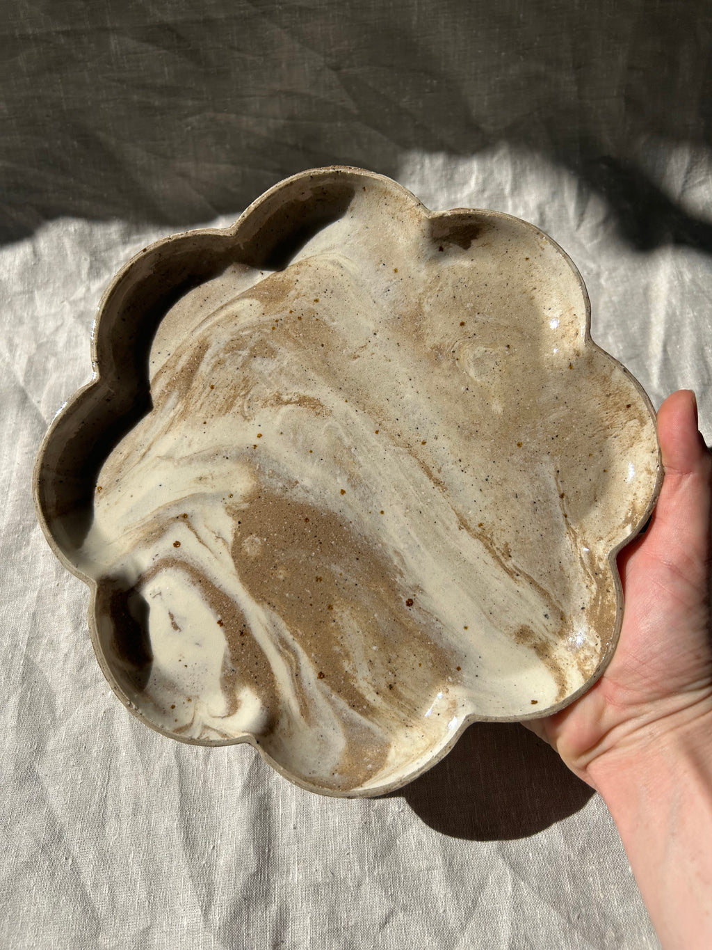Marbled Flower Serving Platter