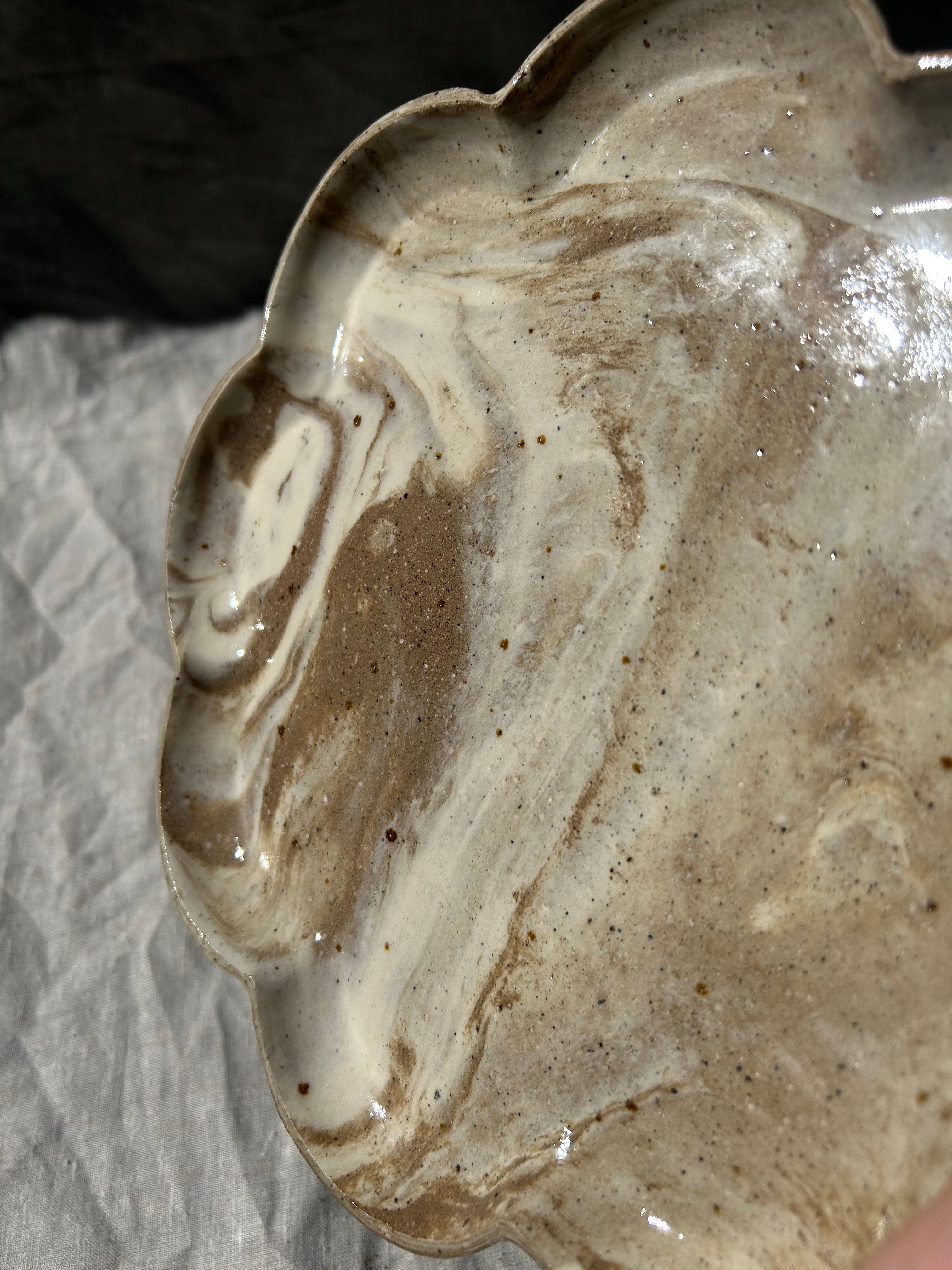Marbled Flower Serving Platter